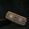 "Aztec" Grey Dog Collar
